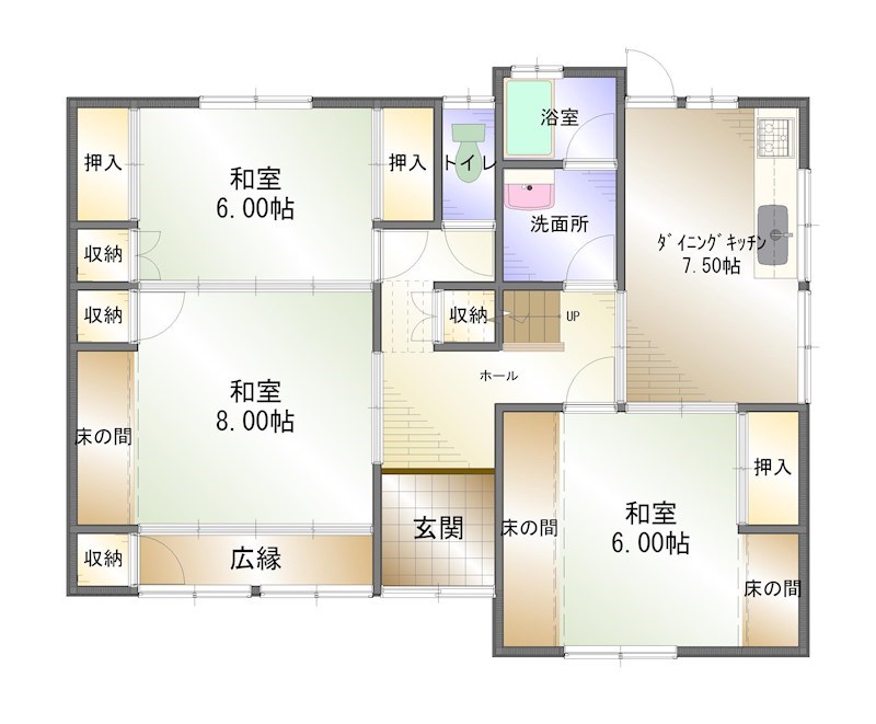 小松町大頭　中古住宅 間取り図