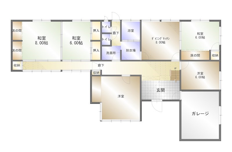 八町西　中古住宅 間取り図