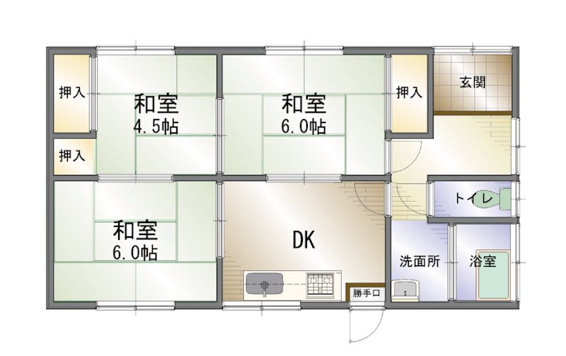 新居浜市中村 間取り図