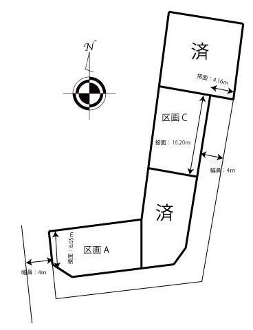 松山市北条辻　区画C 間取り図