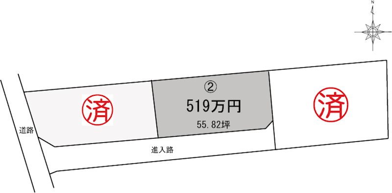 新居浜市田の上3区画分譲地② 間取り図