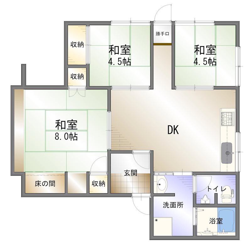 川之江町長須　中古 間取り図