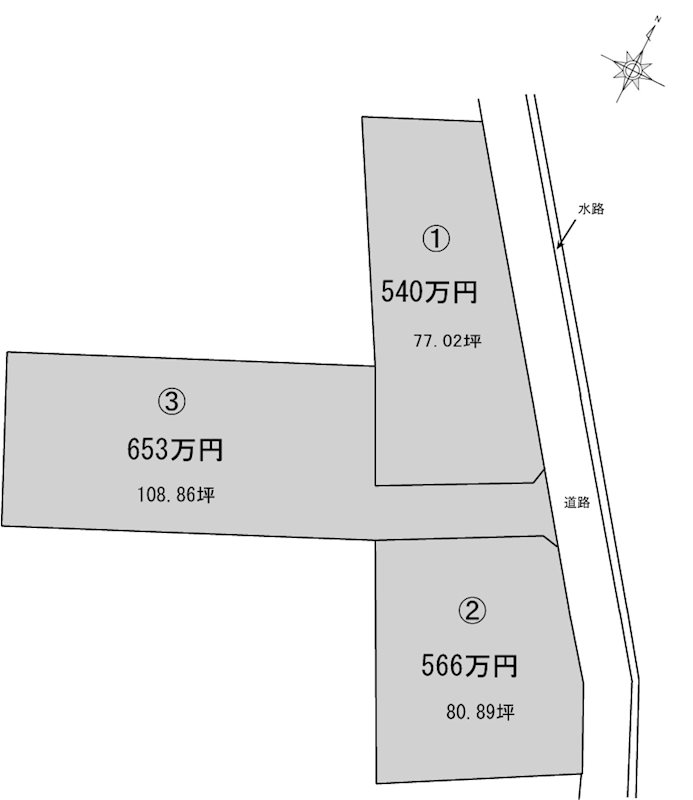 新居浜市下泉町分譲地① 間取り図