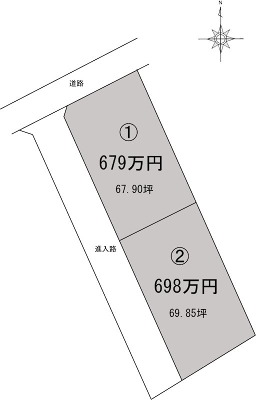 新居浜市八幡2区画分譲地② 間取り図