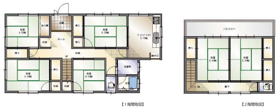 ６DKの部屋数　福角町　戸建 間取り図