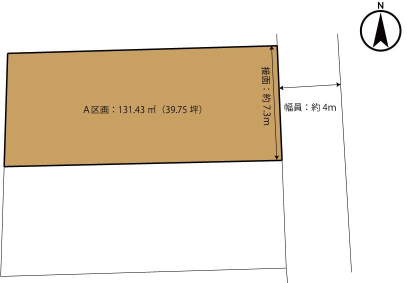鴨川１丁目　２区画分譲地 間取り図
