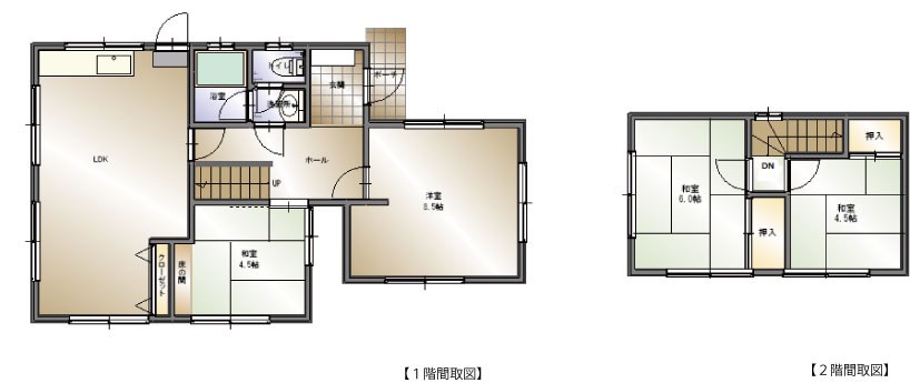 家庭菜園できます　北久米町　戸建 間取り図