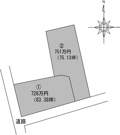 新居浜市西喜光地町分譲① 間取り図