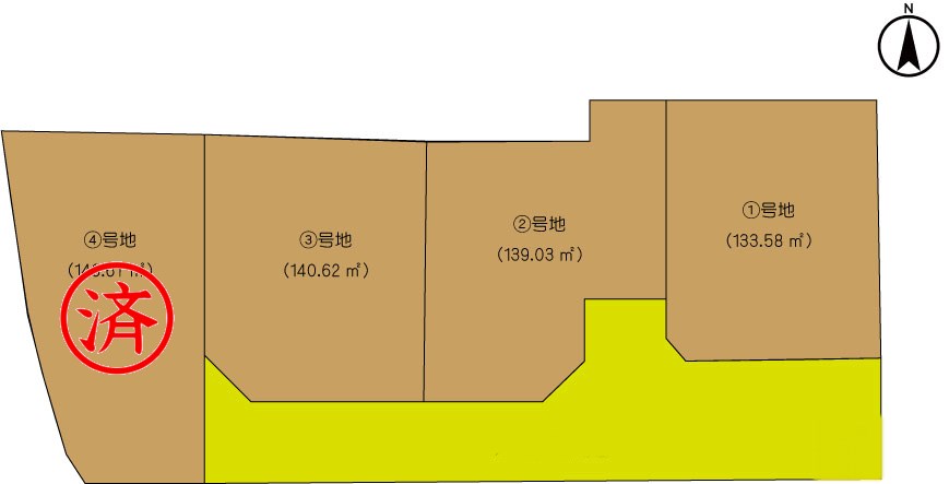 松山市朝生田町分譲地（４区画）②号地 間取り図