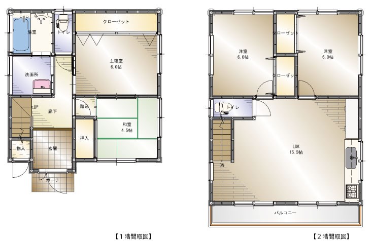 松山市富久町　戸建 間取り図