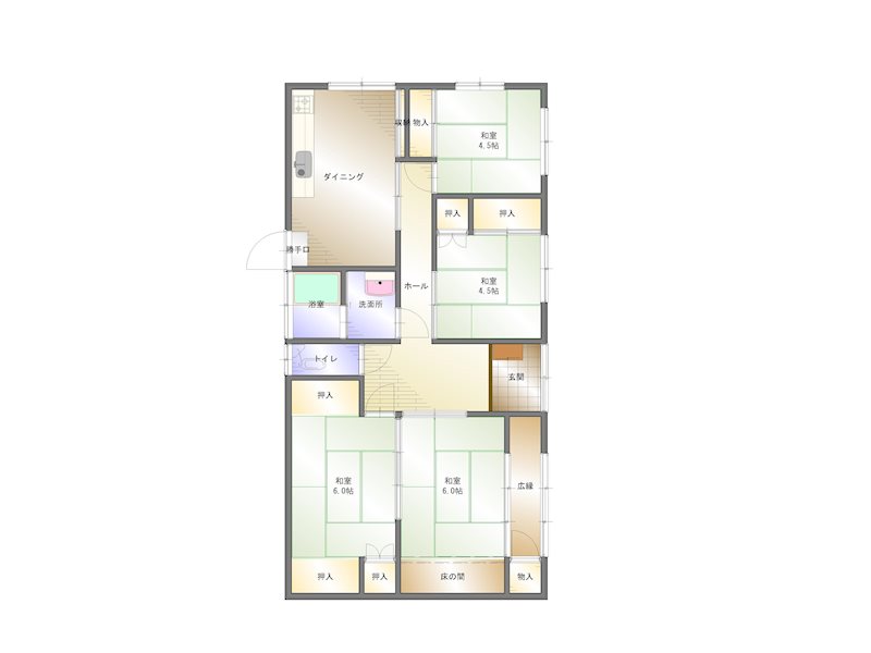 新居浜市田の上 間取り図