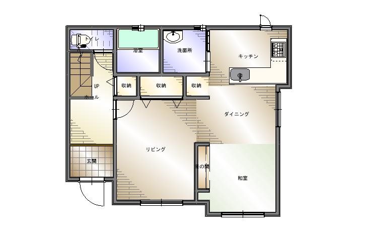 衣干町　中古住宅 間取り図