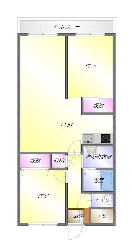 石井町　マンション 間取り図