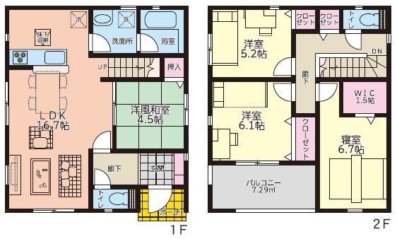 伊予郡松前町筒井　新築オール電化住宅4LDK　 間取り図