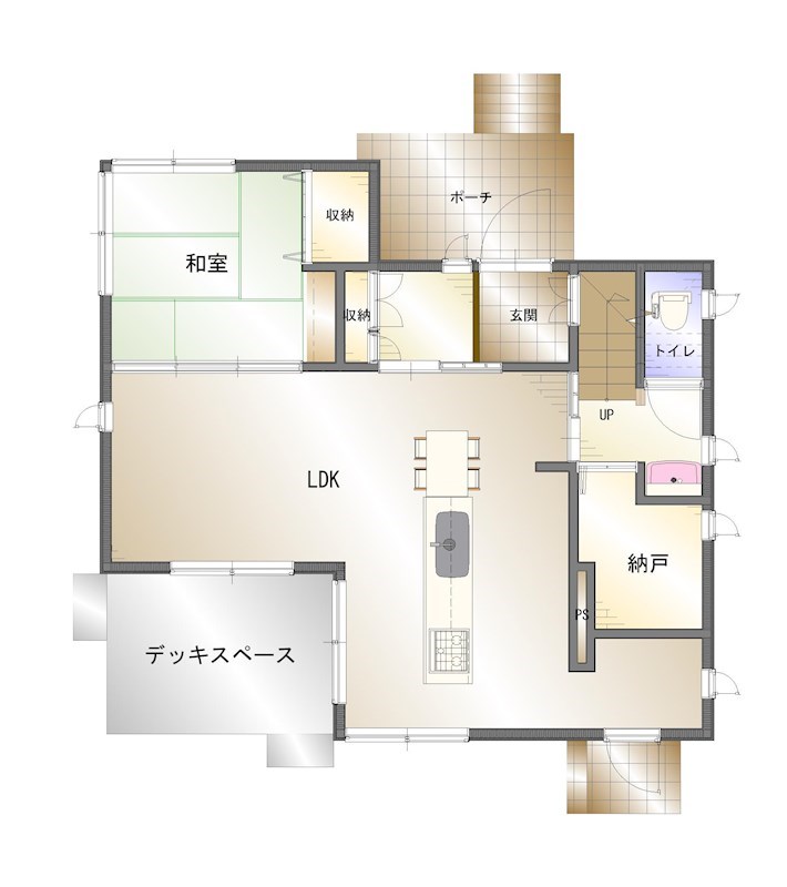 妻鳥町中下　中古 間取り図