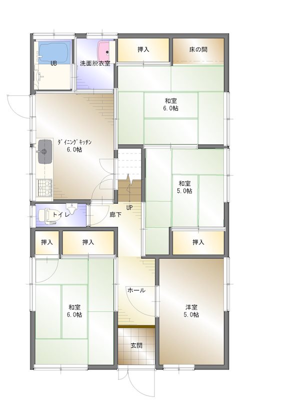 唐子台東　中古住宅 間取り図