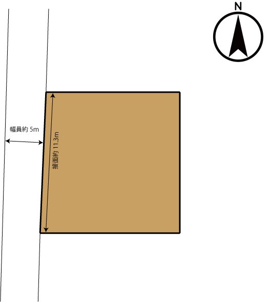 小学校近く　高岡町　土地 間取り図