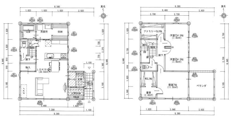 令和元年築の美邸　空港通7丁目戸建 間取り図