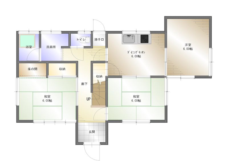 西条市新市　中古住宅 間取り図