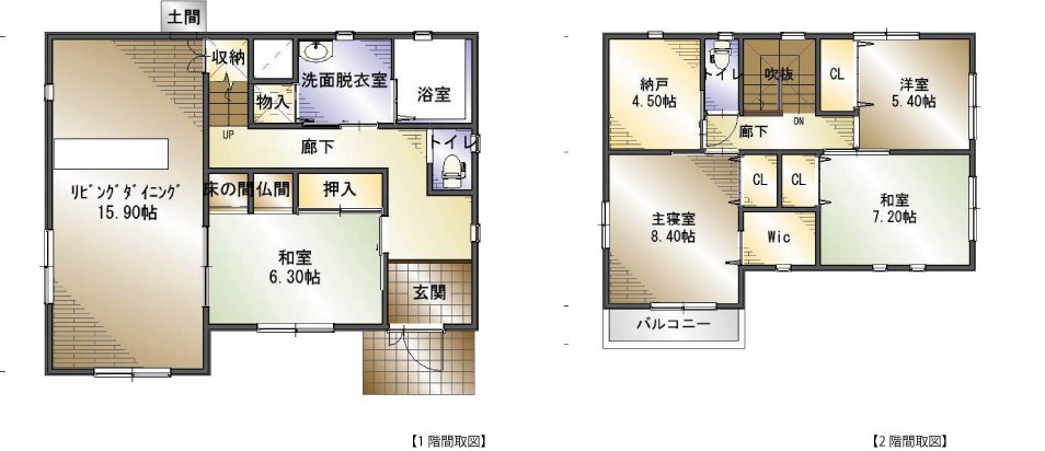 河野中須賀　メーターモジュール注文住宅 間取り図