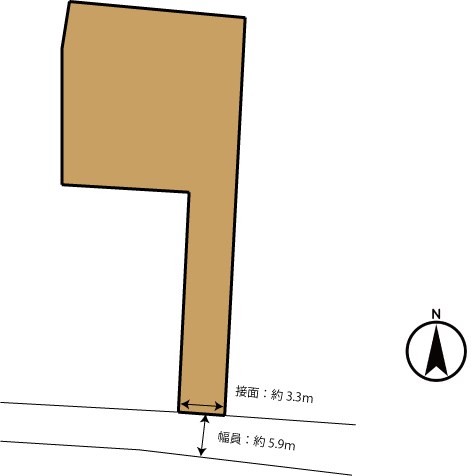 敷地広々60坪以上　今在家3丁目土地 間取り図