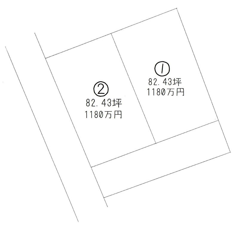 中之庄町宮ノ上2区画分譲地① 間取り図