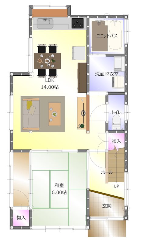 郷桜井　中古住宅 間取り図