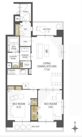 ヴァン・ヴィヴァン三番町 間取り図