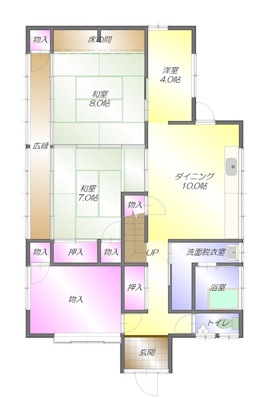 西条市円海寺　中古住宅 間取り図