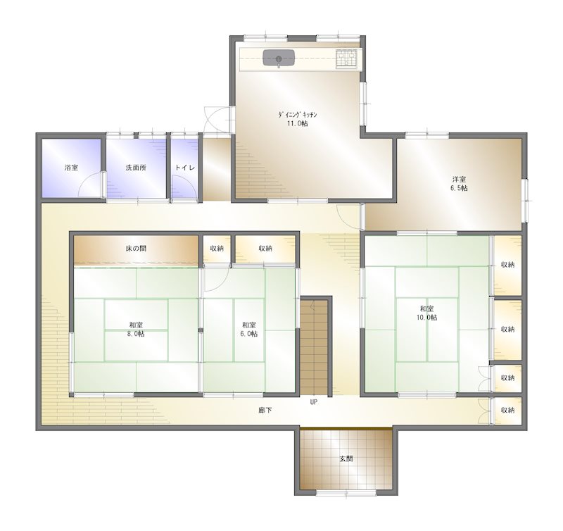 朝倉南　中古住宅 間取り図