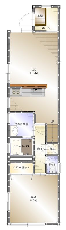 室屋町　中古住宅 間取り図