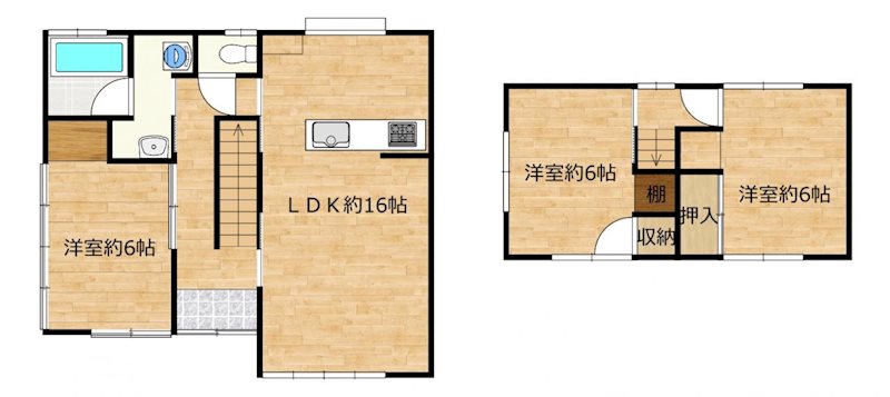 常盤町　中古住宅 間取り図