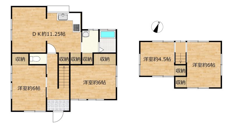 郷本町　中古住宅 間取り図