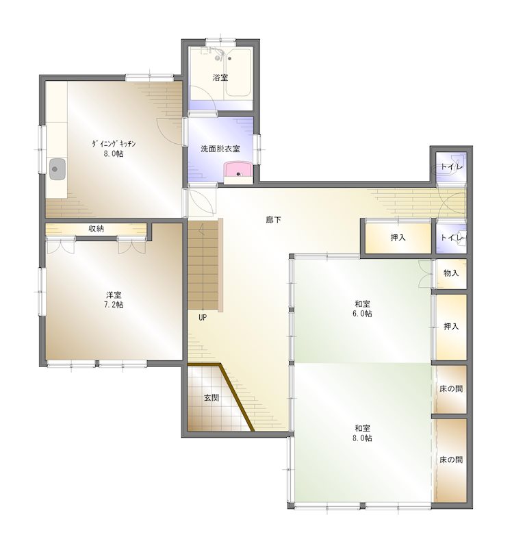 菊間町浜　中古住宅 間取り図