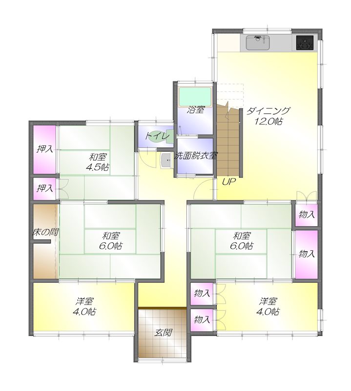 郷新屋敷町　中古住宅 間取り図