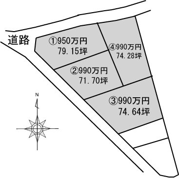 新居浜市喜光地分譲地① 間取り図