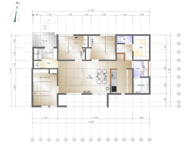 新居浜市中村モデルハウス 間取り図