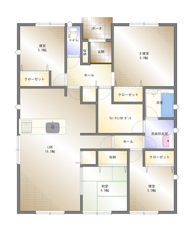 南大門町　新築1号棟 間取り図