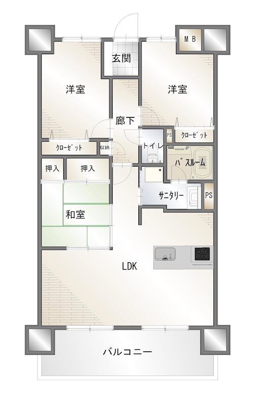 アルファステイツ新居浜駅1304 間取り図