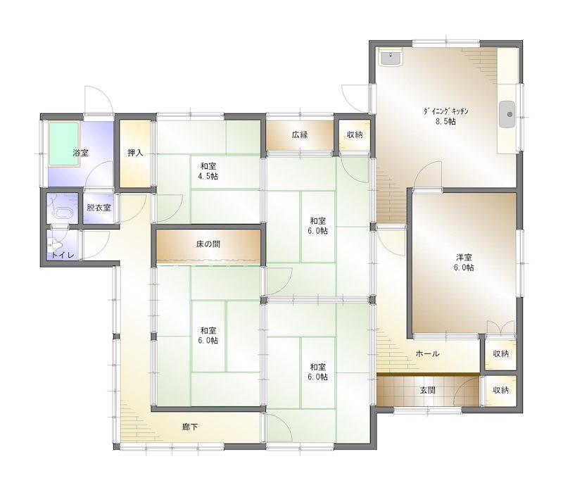 朝倉上　中古住宅 間取り図