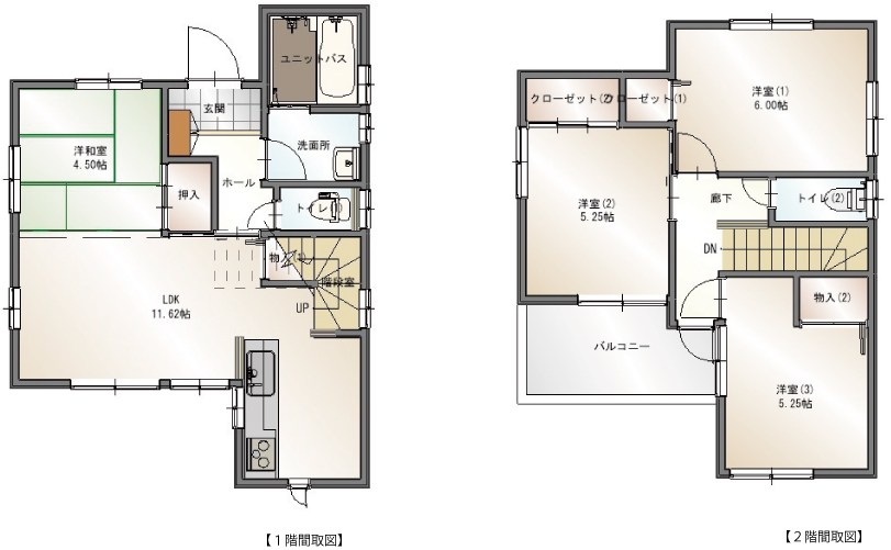星岡4丁目戸建 間取り図