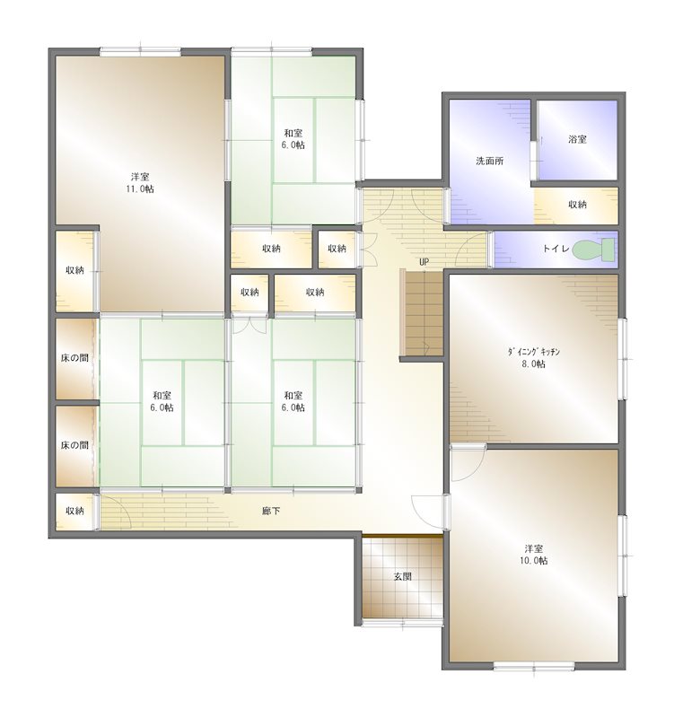 吉海町仁江　中古住宅 間取り図