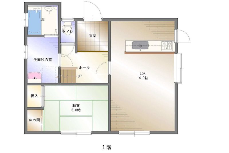 郷桜井　中古住宅 間取り図
