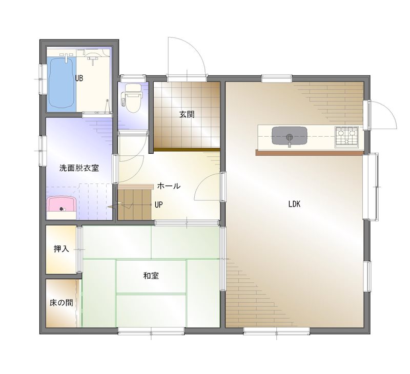 郷桜井　中古住宅 間取り図