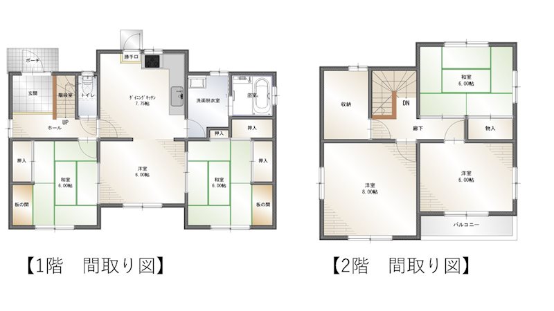 新居浜市田の上 間取り図
