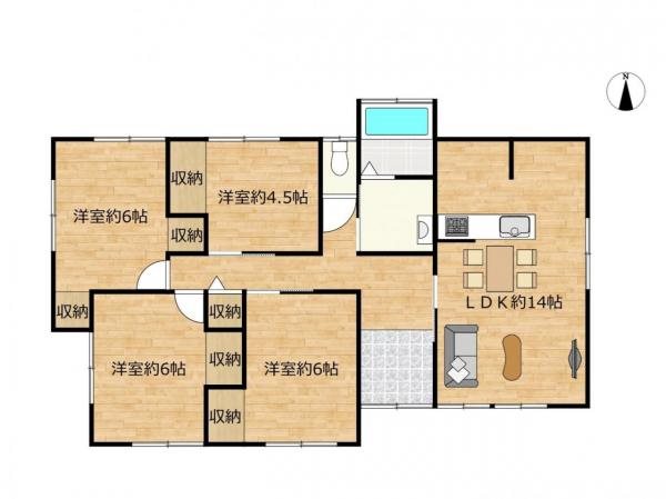 唐子台東　中古住宅 間取り図