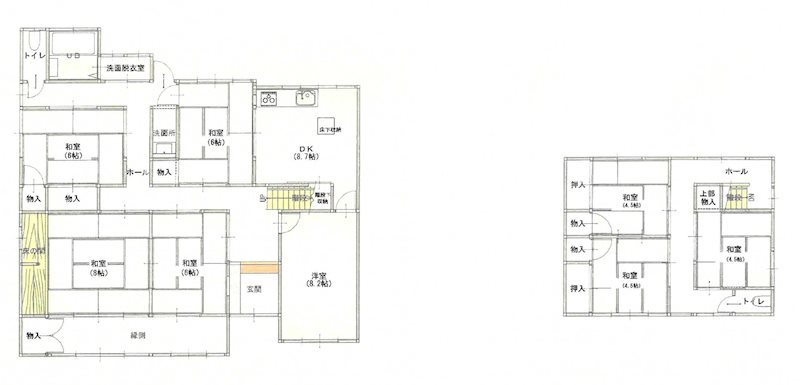 馬越町　中古住宅 間取り図