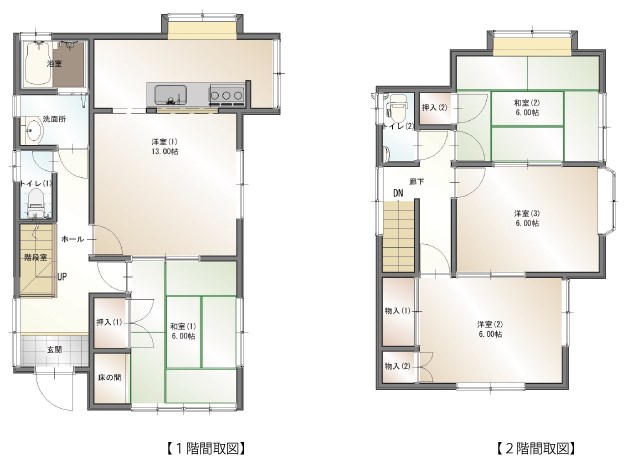 松山市石手白石　戸建  間取り図