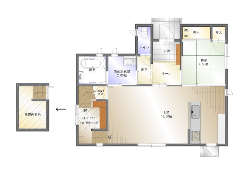 八町東　中古住宅 間取り図
