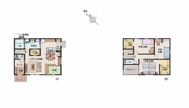 馬越町　新築建売14号地 間取り図
